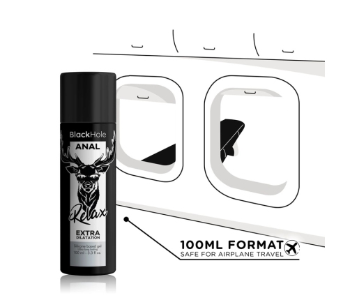 Black Hole Silicone-Based Gel Anal Relaxer 100ml - Long-Lasting Formula