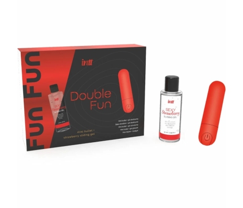 INTT Double Fun Kit - Vibrating Bullet & Strawberry Massage Gel 50ml