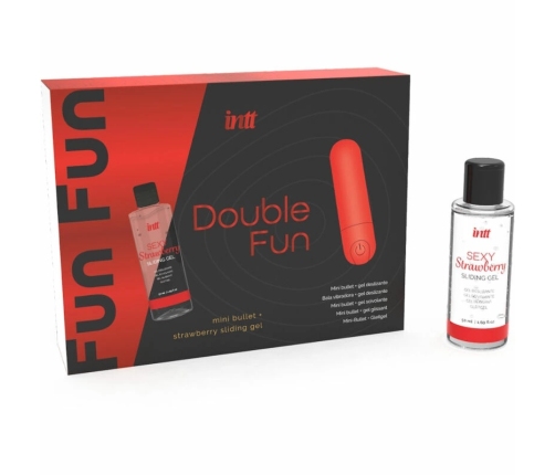 INTT Double Fun Kit - Vibrating Bullet & Strawberry Massage Gel 50ml
