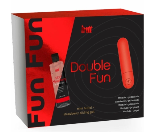 INTT Double Fun Kit - Vibrating Bullet & Strawberry Massage Gel 50ml