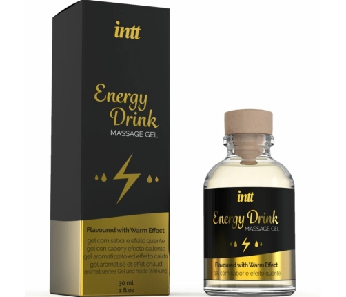 INTT MASSAGE & ORAL SEX - GEL DE MASAJE CON SABOR A BEBIDA ENERGETÍCA Y EFECTO CALOR