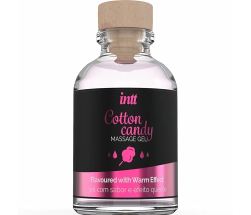 INTT Cotton Candy Massage Gel 30ml - Warming, Edible, Sweet Aroma