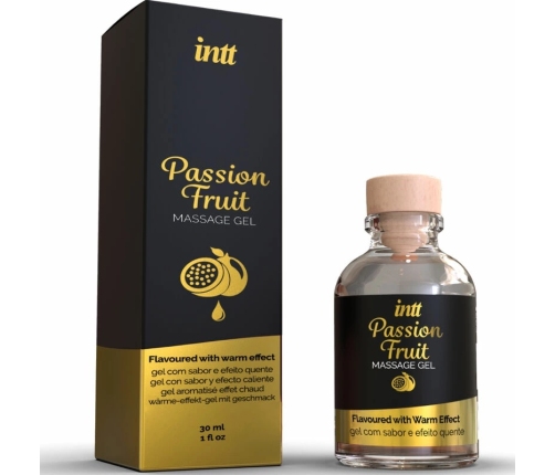 INTT MASSAGE & ORAL SEX - GEL DE MASAJE SABOR A FRUTA DE LA PASIÓN EFECTO CALOR