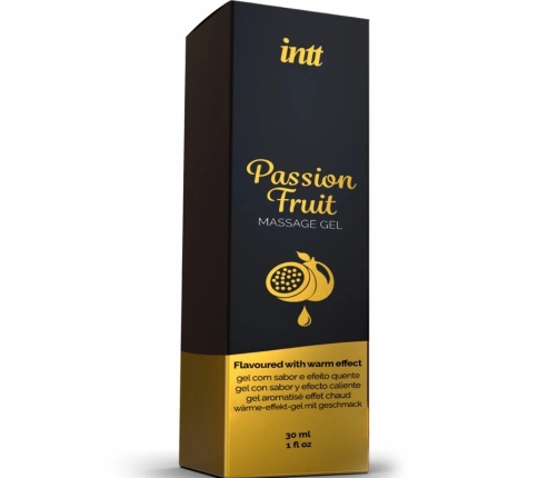 INTT MASSAGE & ORAL SEX - GEL DE MASAJE SABOR A FRUTA DE LA PASIÓN EFECTO CALOR