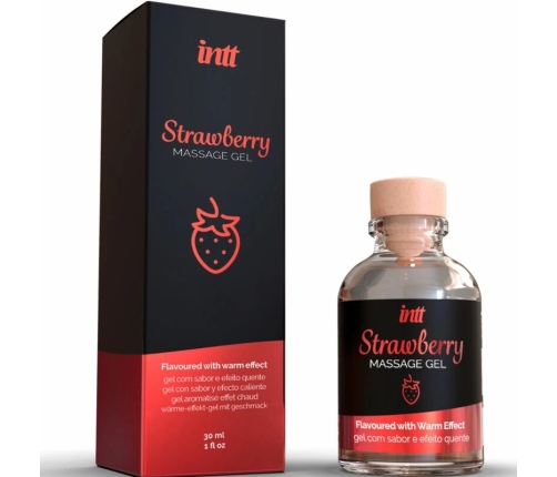 INTT MASSAGE & ORAL SEX - GEL DE MASAJE SABOR A FRESA EFECTO CALOR