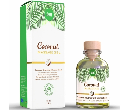 INTT Vegan Massage Gel Coconut Aroma Heating Effect 30ml
