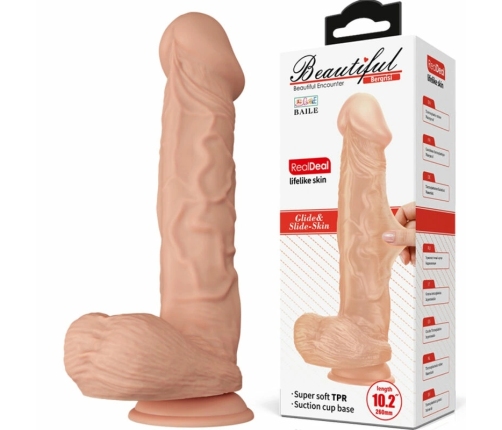 BAILE - BEAUTIFUL ENCOUNTER BERGRISI DILDO REALÍSTICO FLEXIBLE 26 CM NATURAL