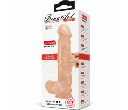 BAILE - BEAUTIFUL ENCOUNTER BERGRISI DILDO REALÍSTICO FLEXIBLE 26 CM NATURAL