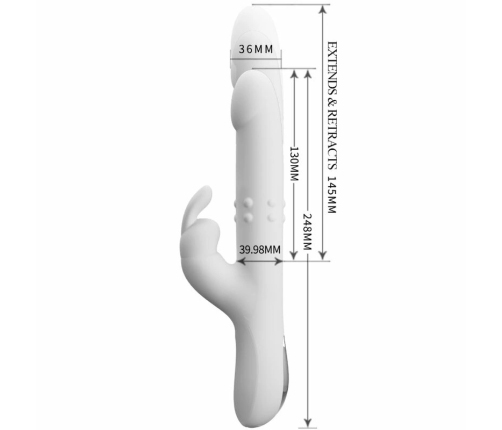 Pretty Love Reese Intimate Machine with Silver Rotating System, USB, Pink