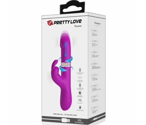 Pretty Love Reese Intimate Machine Purple Silicone, Multi-Mode Rotation