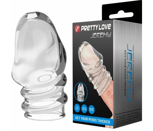Pretty Love Jeremy Crystal Enhancement Sleeve TPR Transparent 9cm