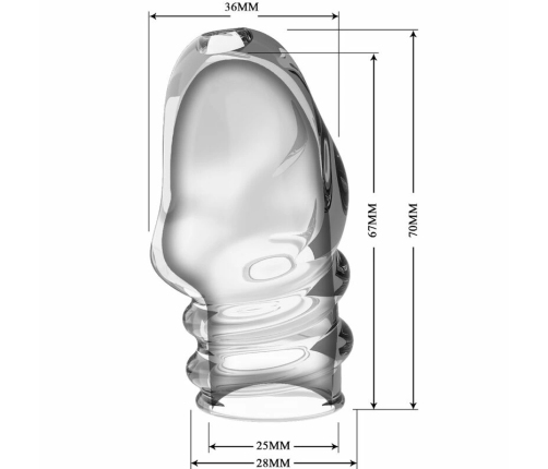 Pretty Love Jeremy Crystal Enhancement Sleeve TPR Transparent 9cm