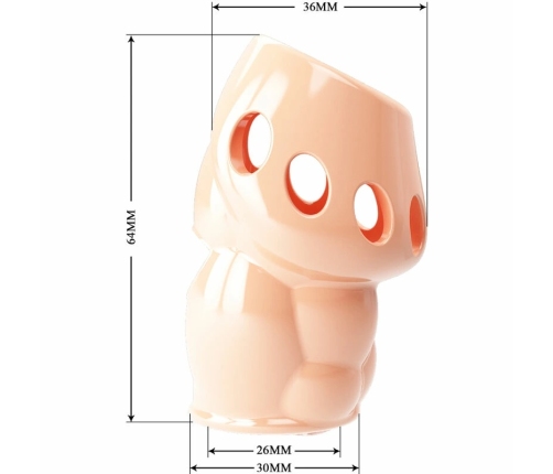 Pretty Love Oscar Anatomical Extension Sleeve TPR Flesh 90mm