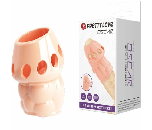 Pretty Love Oscar Anatomical Extension Sleeve TPR Flesh 90mm