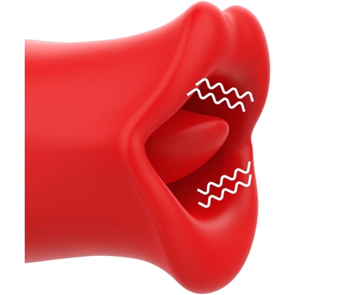 MIA SICILIA Double Action Vibrating Stimulator with Flexible Tongue, Pink