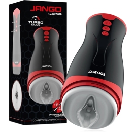 Jamyjob Jango Compression & Vibration Intimate Device, Rechargeable, Black-Red Jamyjob Jango Compression & Vibration Intimate Device, Rechargeable, Black-Red