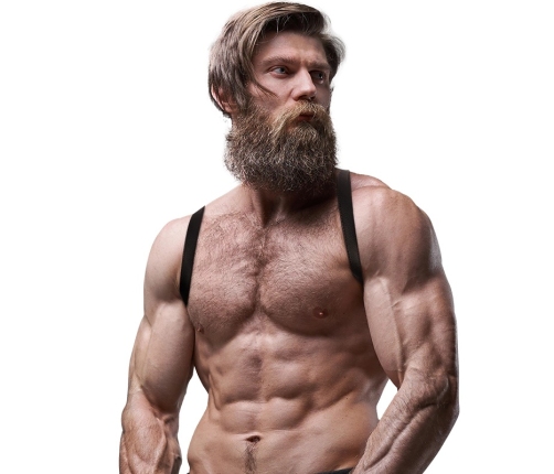 Fetish Submissive Attitude Men's Eco-Leather Adjustable Chest Harness Black