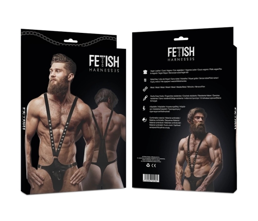 Fetish Submissive Attitude Men's Adjustable V-Shape Eco-Leather Harness