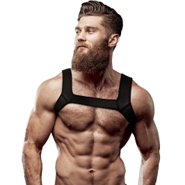 Fetish Submissive Attitude Neoprene Chest Harness for Men L - Adjustable Fit