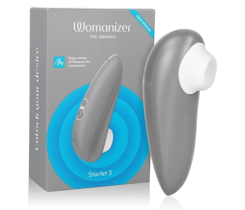 Womanizer Starlet 3 Intimate Air System Grey, 6 Levels, Waterproof