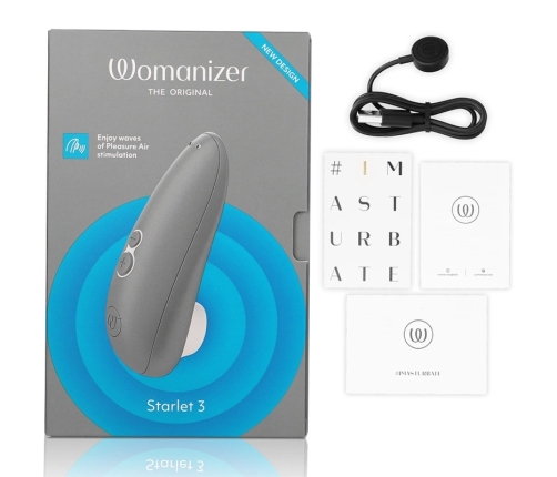 Womanizer Starlet 3 Intimate Air System Grey, 6 Levels, Waterproof