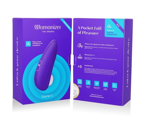 Womanizer Starlet 3 Indigo - Compact Air Pulse Intimate Device, 6 Levels