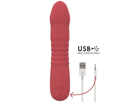 Intense Juni Up & Down 10 Red Vibrating Device - Silicone, Waterproof