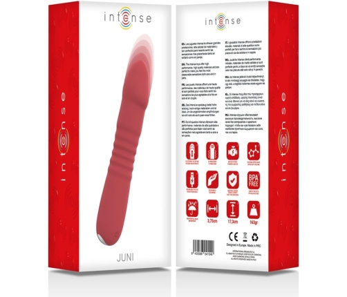 Intense Juni Up & Down 10 Red Vibrating Device - Silicone, Waterproof