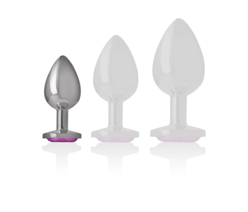 Intense Aluminum Metal Plug Pink Heart Jewel Size S