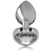 INTENSE White Heart Aluminum Metal Plug S - Decorative Crystal Base