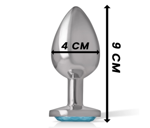 Intense Aluminum Metal Plug Blue Heart L - Elegant Jewel Design