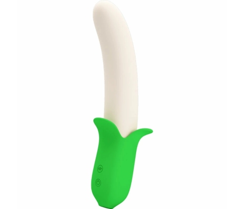 Pretty Love Banana Knight Intimate Silicone Device 7 Modes Light Green