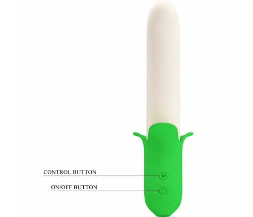 Pretty Love Banana Knight Intimate Silicone Device 7 Modes Light Green