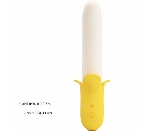 Pretty Love Banana Geek Black Silicone Intimate Device 7 Modes USB