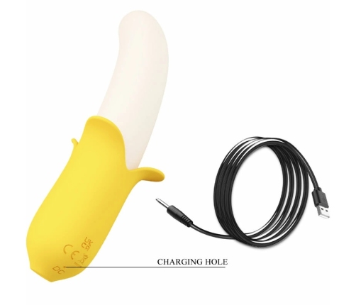 Pretty Love Banana Geek Black Silicone Intimate Device 7 Modes USB