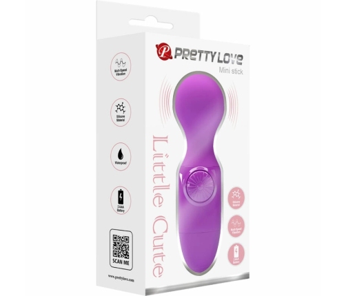 Pretty Love Wonder Mini Wand Massager Purple Silicone Compact Design
