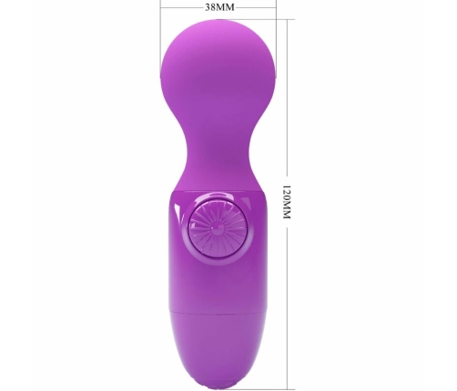 Pretty Love Wonder Mini Wand Massager Purple Silicone Compact Design