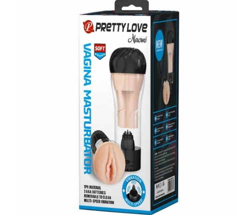 Pretty Love Naomi Vibro Cup - Vibrating Intimate Device, Flesh, 23 cm