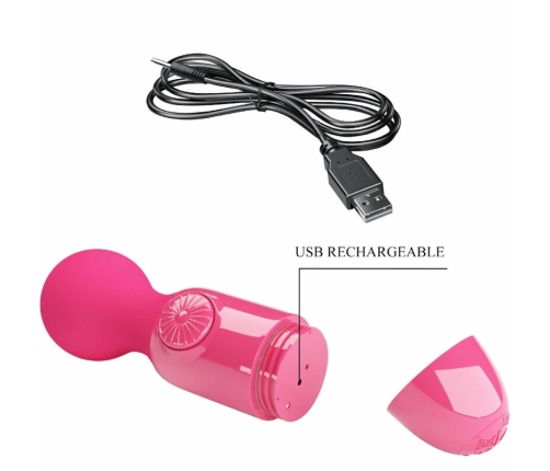 Pretty Love Magenta Mini Personal Massager - Compact Silicone Wand