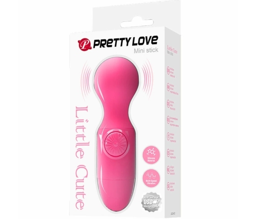 Pretty Love Magenta Mini Personal Massager - Compact Silicone Wand