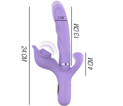Intense Billie Rechargeable Multifunction Lilac Intimate Machine 24cm