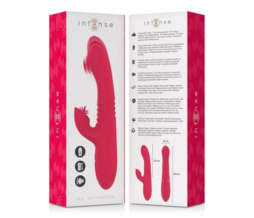 INTENSE DUA Rechargeable Up & Down Vibrator Red Multi-Function 24cm