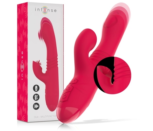 INTENSE DUA Rechargeable Up & Down Vibrator Red Multi-Function 24cm