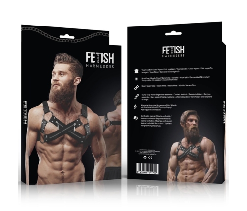 Fetish Submissive Attitude Bulldog Chest Harness Neoprene Adjustable Black