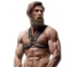 Fetish Submissive Attitude Men's Eco-Leather Chest Harness Studded, Adjustable