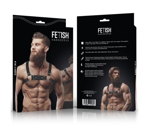 Fetish Submissive Attitude Men’s Eco-Leather Bulldog Chest Harness M/L