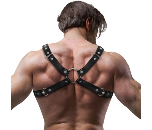Fetish Submissive Attitude Men’s Eco-Leather Bulldog Chest Harness M/L