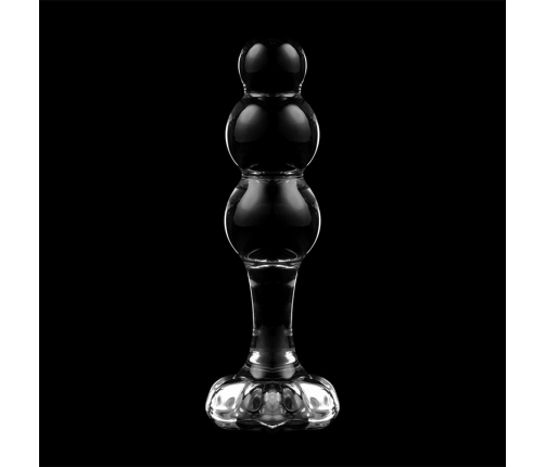 Ibiza Nebula Series Model 1 Intimate Glass Plug Clear 10.5 cm O 3 cm