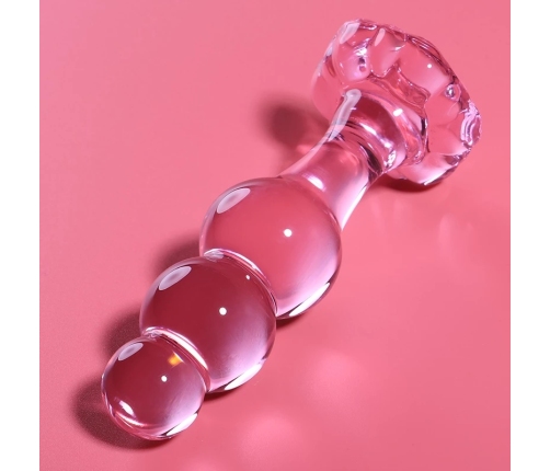 Ibiza Nebula Series Model 1 Intimate Glass Plug Pink 10.5cm Borosilicate