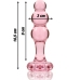 Ibiza Nebula Series Model 1 Intimate Glass Plug Pink 10.5cm Borosilicate
